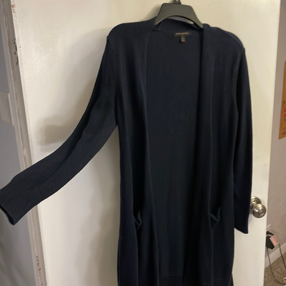 Banana republic dark blue/navy long cardigan with pockets (S)
